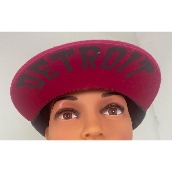 Detroit Michigan SnapBack RDST Hat Pink Gray Embroidered - Picture 3 of 8